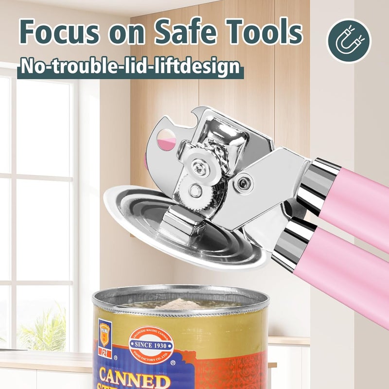 Yannier Multifunctional Heavy Duty Can Opener Manual Smooth Edge Can Opener and Bottle Openers with Magnet Durable Sharp Cutting Blade Comfortable Handle Big Effort-Saving Knob Kitchen Tool - Image 5